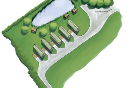 A diagram of the site.